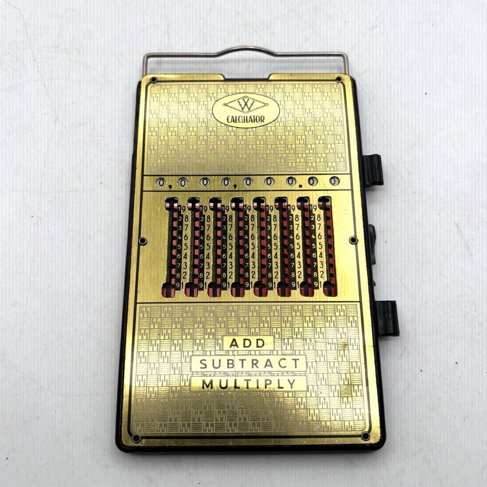 West Germany Sliding Calculator (Without Stylus) Mid Century Mechanical VTG Rare